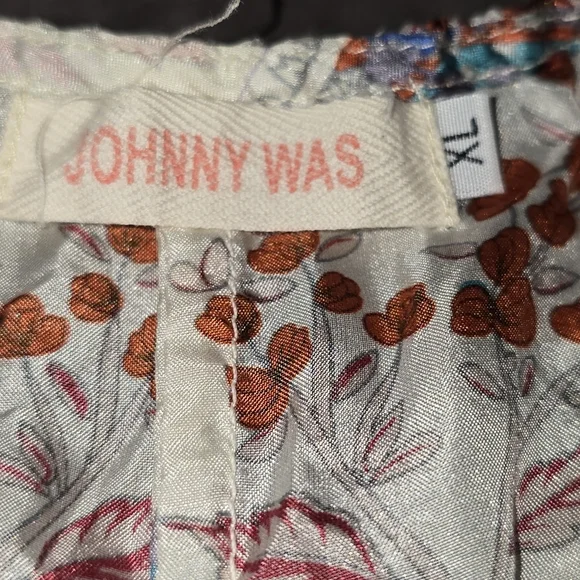 🤩Host Pick❤️Johnny Was 100% Silk Oversized Bohemian-Style Blouse Women's Sz XL - Picture 5 of 9